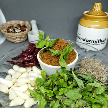 Pudina Karam Podi (Mint Leaves)